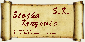 Stojka Kružević vizit kartica